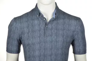 Polo col chemise Mélange de gris foncé manche courte de 4XL à 6XL