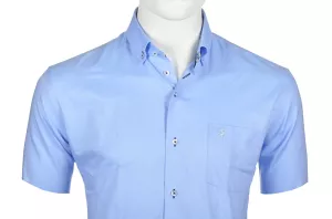 Chemise bleu clair manche courte de 3XL à 6XL