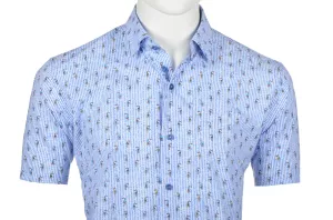 Chemise bleu clair manche courte de 3XL à 6XL