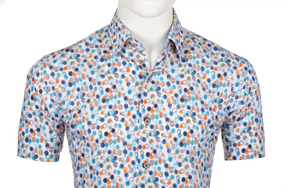 Chemise orange manche courte de 3XL à 6XL-6XL