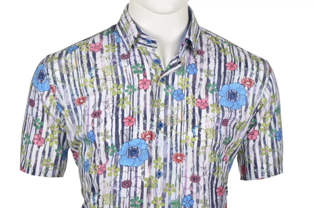 Chemise vert manche courte de 3XL à 6XL-4XL