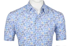 Chemise Eden Valley motifs bleu clair