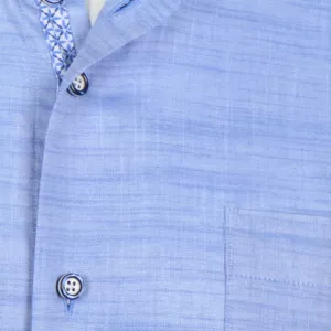 Chemise Eden Valley effet lin bleue-6XL