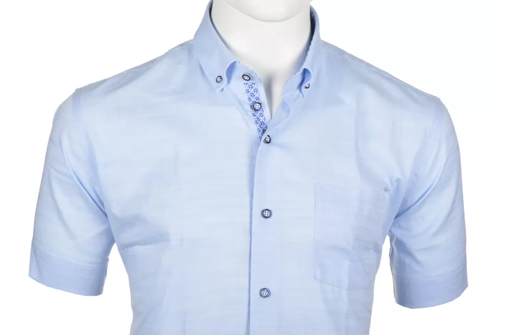 Chemise bleu clair manche courte de 3XL à 6XL-6XL