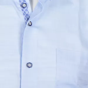 Chemise Eden Valley effet lin bleu clair-6XL