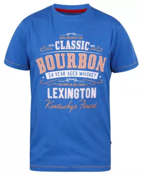 T-shirt D555 Bourbon Kentucky bleu