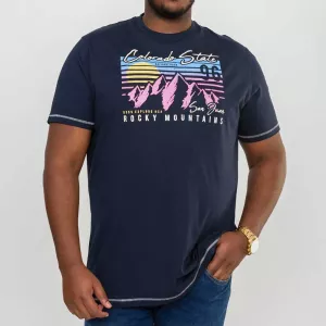 T-shirt bleu marine manche courte de 3XL à 6XL-5XL