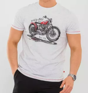 T-shirt Mélange de gris clair manche courte de 3XL à 6XL-3XL