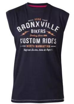 T-shirt bleu marine sans manche de 3XL à 8XL