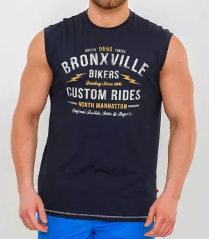 T-shirt bleu marine sans manche de 3XL à 8XL-4XL