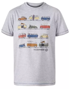 T-shirt D555 Volkswagen véhicules Mélange de gris clair