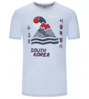 T-shirt Séoul South Korea bleu clair-3XL