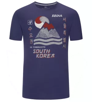 T-shirt Séoul South Korea bleu indigo-3XL