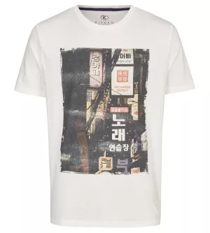 T-shirt South Korea urbain blanc-cassé