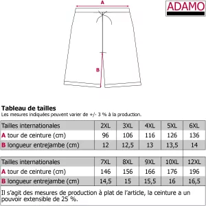Short de bain bleu marine grande taille séchage rapide-9XL