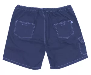 Bermuda jeans bleu délavé taille élastiquée-5XL