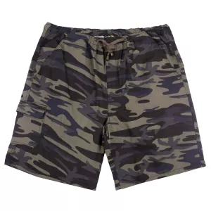Bermuda jeans camouflage taille élastiquée