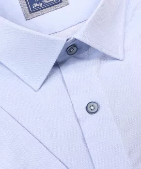 Chemise unie bleu clair manches courtes-6XL