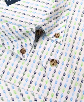 Chemise manches courtes imprimée vert-2XL