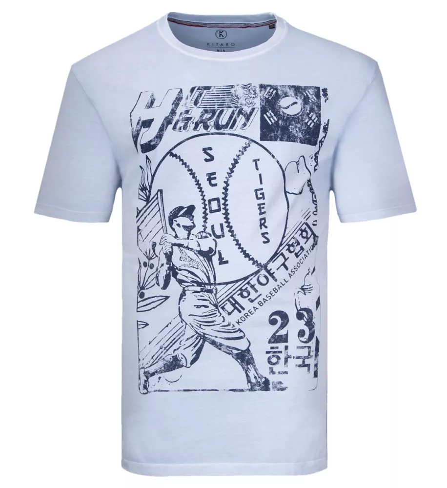 T-shirt bleu clair Seoul Tigers style sport -6XL