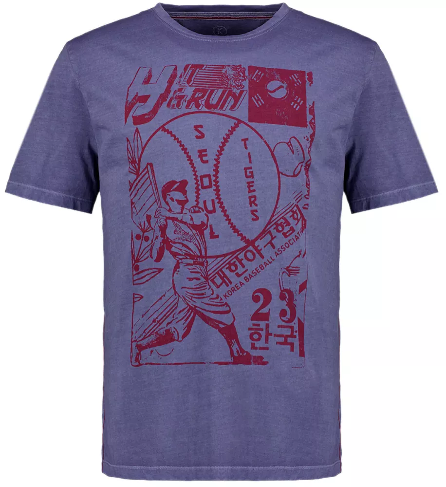 T-shirt bleu indigo Seoul Tigers style sport -5XL