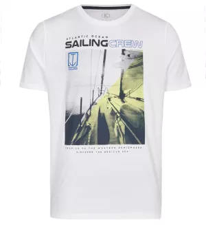 T-shirt nautique Sailing Crew blanc