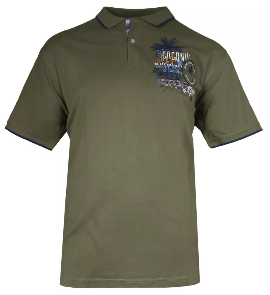 Polo manches courtes kaki Coconut Coast-4XL