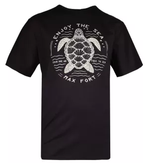 T-shirt tortue Enjoy the Sea bleu marine 