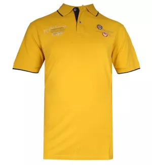 Polo piqué manche courte nautique Jaune-3XL