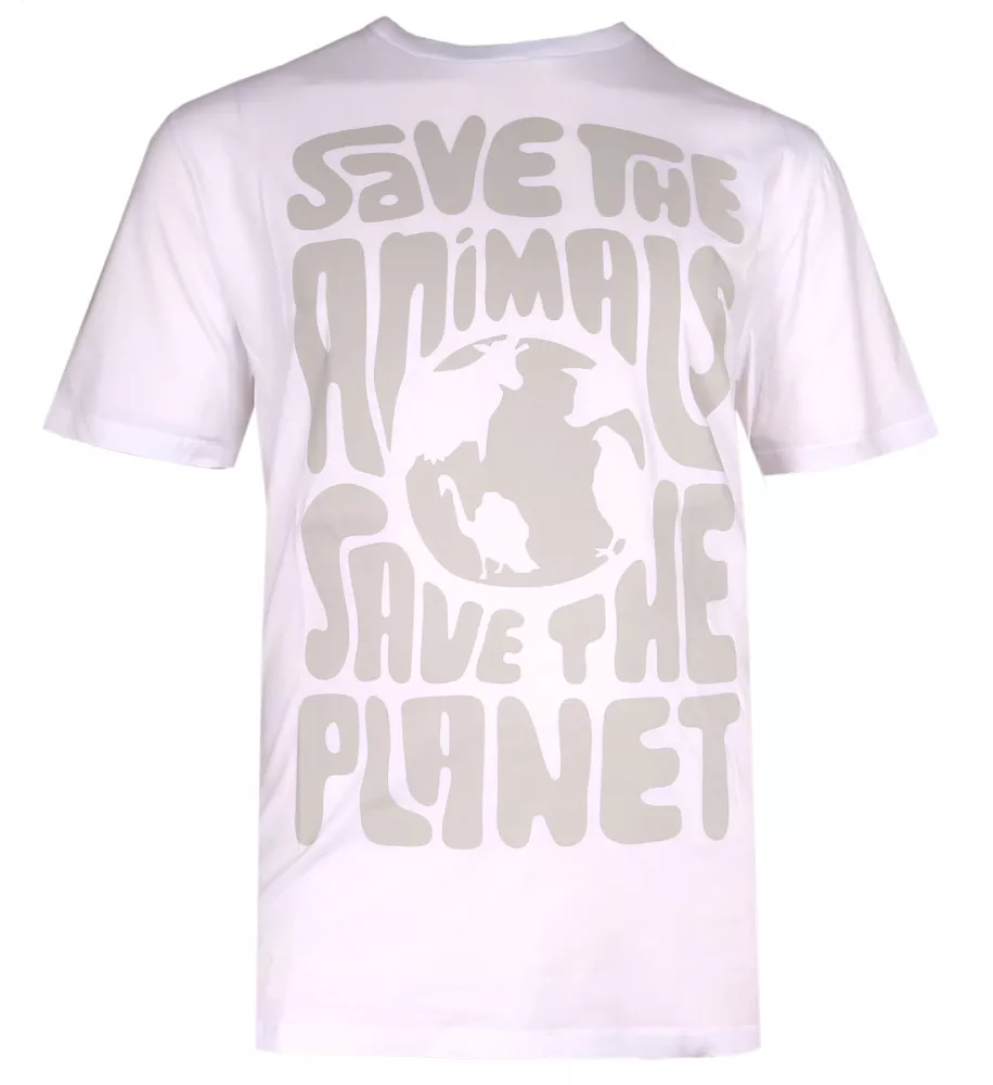 T-shirt manche courte blanc de 3XL à 8XL - Save Animals-4XL