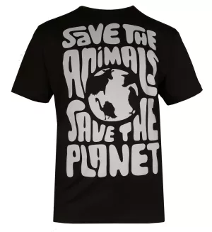 T-shirt manche courte noir de 3XL à 8XL - Save Animals