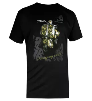 T-shirt Vespa imprimé bleu marine -4XL