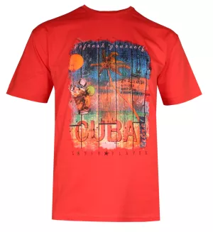 T-shirt manche courte rouge de 3XL à 8XL