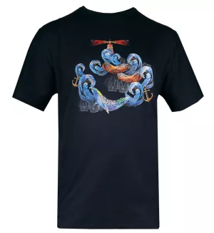 T-shirt nautique original bleu marine