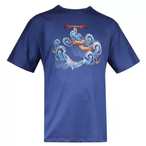 T-shirt nautique original bleu royal