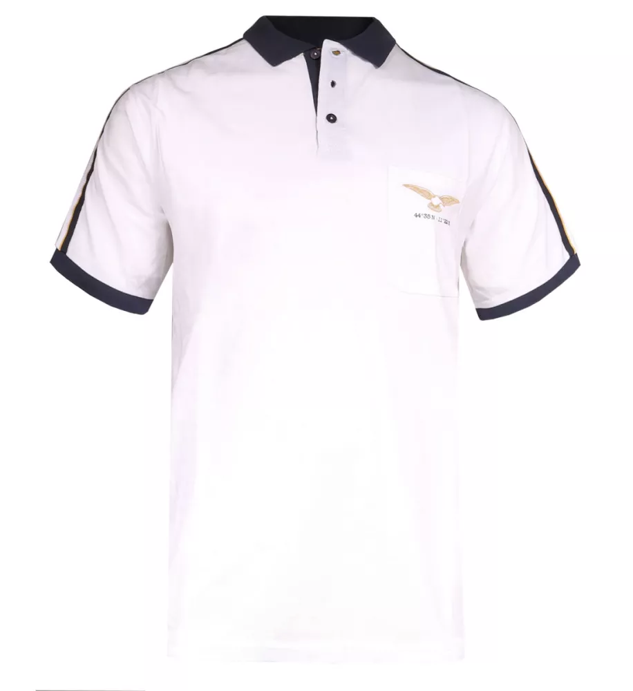 Polo piqué blanche manches courtes-3XL