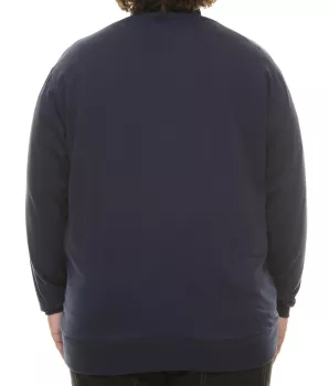 Sweat cardigan zippé bleu marine de 3XL à 8XL-5XL