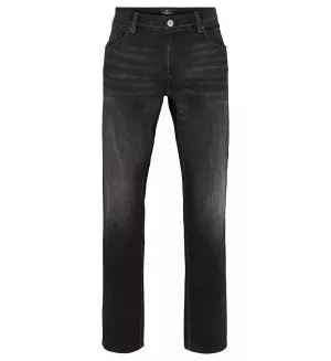 Pantalon jeans Ringo taille haute noir délavé-P60