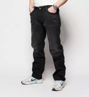 Pantalon jeans Ringo taille haute noir délavé-P52