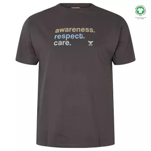 T-shirt manche courte noir 2XL à 6XL coton responsable