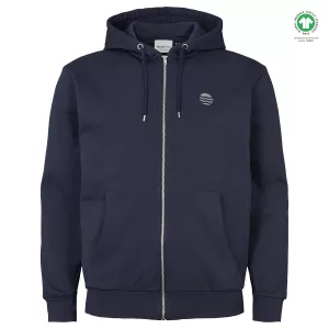 Sweat cardigan bleu marine zippé durable