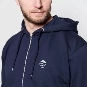 Sweat cardigan bleu marine zippé durable-2XL