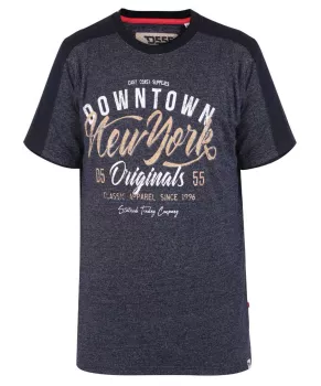 T-shirt bleu marine manche courte de 3XL à 10XL