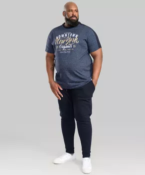 T-shirt bleu marine manche courte de 3XL à 10XL-5XL