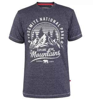 T-shirt Mélange de bleu manche courte de 3XL à 6XL-5XL