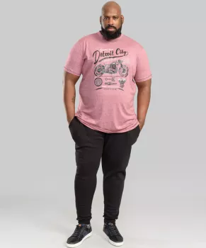 T-shirt Mélange de carmin manche courte de 3XL à 6XL-5XL