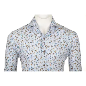 Chemise blanche manche longue imprimée canards de 2XL à 6XL