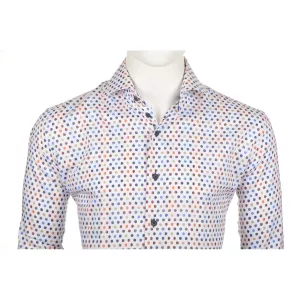 Chemise Eden Valley motif coloré blanche 