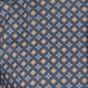 Chemise Eden Valley fleur géométrique bleu marine-6XL