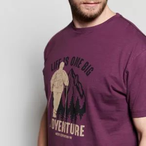 North 56.4 T-shirt manche courte Aubergine de 3XL à 8XL-7XL